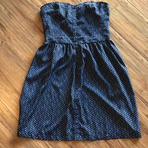 Navy & white dot dress